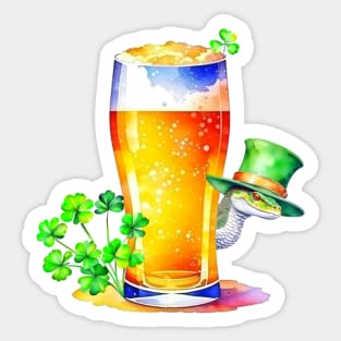 Irish Snakes & St. Patrick's Day Beer Sticker